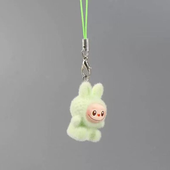 8 PCs Very Mini Handmade Fuzzy Labubu Pendant Keychain/Phone Charm-1.1" Bunny - Picture 16 of 16